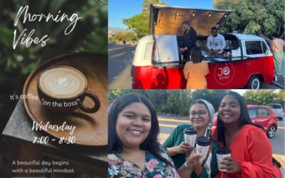 Coffee for staff: a thank-you for a strong term